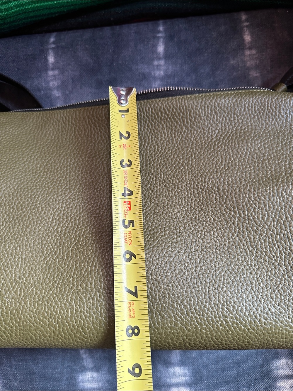 Coach Finn Olive Pebbled Leather Unisex Crossbody Bag with Pockets /FINAL PRICE - Picture 11 of 14